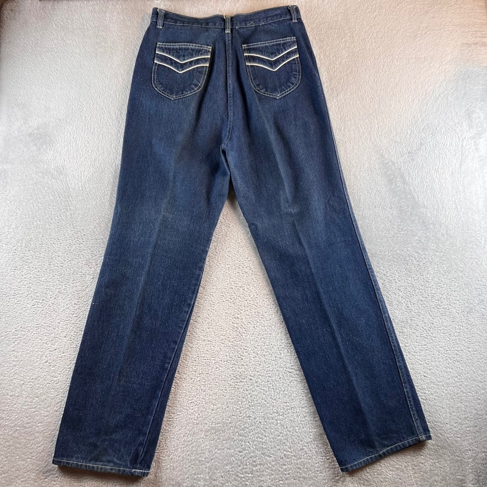 Vintage 80s Sears High Waisted Straight Leg Jeans Womens 29x30 Blue 100% Cotton